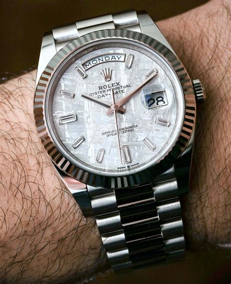 rolex day date meteorite dial